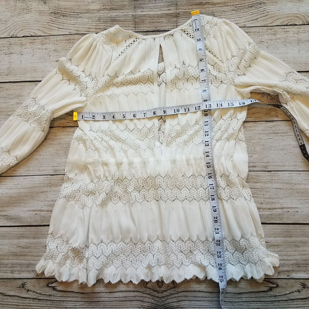 Free People Fire Island Crochet Cinch Waist Top D - Picture 8 of 8